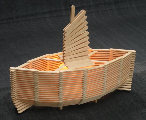Popsicle Stick Boat Craft